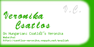 veronika csatlos business card